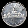 Image 3 : 1951 Short water lInes Canada Dollar $1 Grades Select Unc