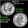 Image 1 : 1945-d Mercury Dime 10c Grades GEM++ FSB