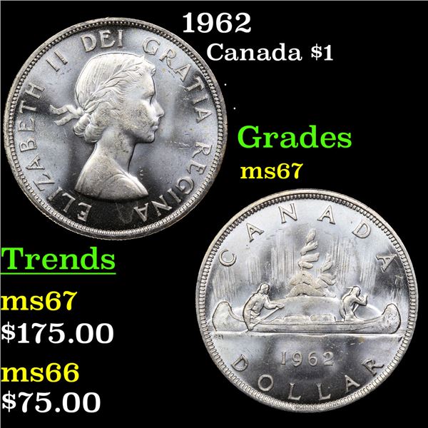 1962 Canada Dollar $1 Grades GEM++ Unc