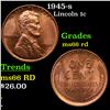Image 1 : 1945-s Lincoln Cent 1c Grades GEM+ Unc RD