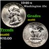 Image 1 : 1946-s Washington Quarter 25c Grades GEM+ Unc