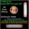 Image 1 : Shotgun Lincoln 1c roll, 1982-p 50 pcs Bank Wrapper.