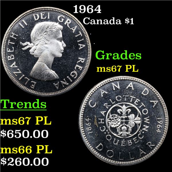 1964 Canada Dollar $1 Grades GEM++ PL