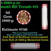 Image 1 : Shotgun Lincoln 1c roll, 1980-p 50 pcs Bank Wrapper.