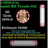 Image 1 : Shotgun Lincoln 1c roll, 1970-d 50 pcs Bank Wrapper.