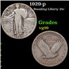 Image 1 : 1929-p Standing Liberty Quarter 25c Grades vg+
