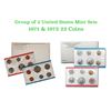 Image 1 : Group of 2 United States Mint Set in Original Government Packaging! From 1971-1972 with 22 Coins Ins