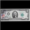 Image 2 : 1976 $2 Federal Reserve Note 1st Day of Issue, with Stamp Grades Gem+ CU