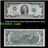 Image 1 : 1985 $2 Green Seal Federal Reseve Note Grades Gem CU