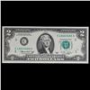 Image 2 : 1985 $2 Green Seal Federal Reseve Note Grades Gem CU