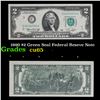 Image 1 : 1990 $2 Green Seal Federal Reseve Note Grades Gem CU