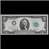 Image 2 : 1990 $2 Green Seal Federal Reseve Note Grades Gem CU