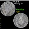 Image 1 : 1912-d Liberty Nickel 5c Grades vg, very good