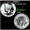 Image 1 : Proof 1969-s Kennedy Half Dollar 50c Grades GEM+ Proof