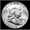 Image 2 : 1954-d Franklin Half Dollar 50c Grades GEM+ FBL