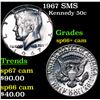 Image 1 : 1967 SMS Kennedy Half Dollar 50c Grades sp66+ cam