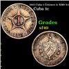 Image 1 : 1915 Cuba 1 Centavo 1c KM# 9.1 Grades xf