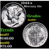 Image 1 : 1944-s Mercury Dime 10c Grades GEM++ Unc