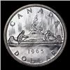 Image 3 : 1965 Small Beads, Pointed 5 Canada Dollar $1 Grades GEM++ PL