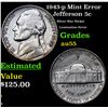 Image 1 : 1943-p Jefferson Nickel Mint Error 5c Grades Choice AU