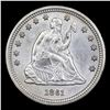 Image 2 : ***Auction Highlight*** 1861-p Seated Liberty Quarter 25c Graded ms64+ BY SEGS (fc)