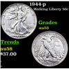 Image 1 : 1944-p Walking Liberty Half Dollar 50c Grades Select AU