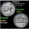 Image 1 : 1943-d Jefferson Nickel 5c Grades GEM+ Unc
