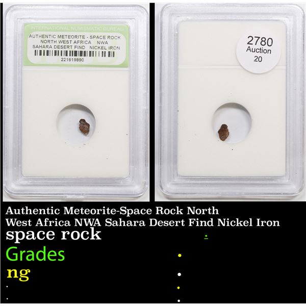 Authentic Meteorite-Space Rock North West Africa NWA Sahara Desert Find Nickel Iron Graded By INB