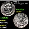Image 1 : 1955-d Washington Quarter 25c Grades GEM+ Unc