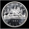Image 3 : 1965 Small Beads, Pointed 5 Canada Dollar $1 Grades GEM++ DMPL