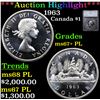 Image 1 : ***Auction Highlight*** 1963 Canada Dollar $1 Graded ms67+ PL By SEGS (fc)