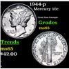 Image 1 : 1944-p Mercury Dime 10c Grades GEM Unc