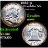 Image 1 : 1952-p Franklin Half Dollar 50c Grades Choice Unc