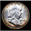 Image 2 : 1952-p Franklin Half Dollar 50c Grades Choice Unc