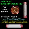 Image 1 : Shotgun Lincoln 1c roll, 1963-d 50 pcs Bank Wrapper.