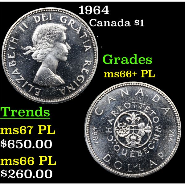 1964 Canada Dollar $1 Grades GEM++ PL