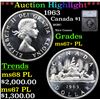 Image 1 : ***Auction Highlight*** 1963 Canada Dollar $1 Graded ms67+ PL By SEGS (fc)
