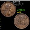 Image 1 : 1927-d Lincoln Cent 1c Grades AU, Almost Unc