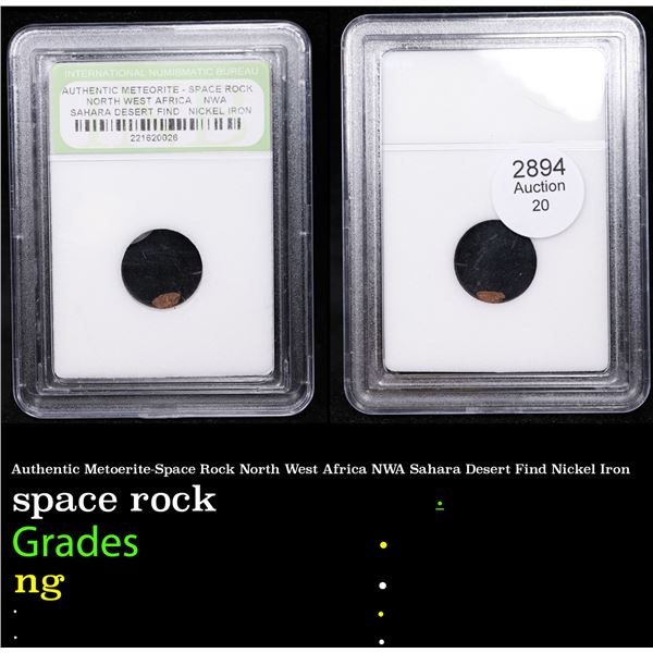 Authentic Metoerite-Space Rock North West Africa NWA Sahara Desert Find Nickel Iron Graded By INB
