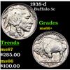 Image 1 : 1938-d Buffalo Nickel 5c Grades GEM++ Unc
