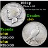 Image 1 : 1921-p Peace Dollar $1 Grades xf