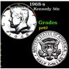 Image 1 : Proof 1968-s Kennedy Half Dollar 50c Grades GEM++ Proof