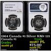 Image 1 : NGC 1964 Canada $1 Silver Canada Dollar KM# 121 $1 Graded ms66 pl By NGC
