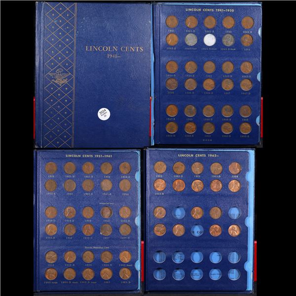 Virtually Complete Lincoln Cent Book 1941-1964 76 coins