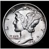 Image 2 : 1943-p Mercury Dime 10c Grades GEM++ Unc