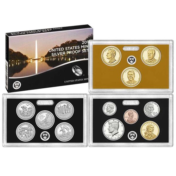2016 United States Mint Silver Proof Set; 14 pcs, about 1 1/2 ounces of silver
