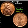 Image 1 : 1945-p Lincoln Cent 1c Grades GEM Unc RD