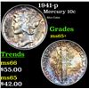 Image 1 : 1941-p Mercury Dime 10c Grades GEM+ Unc