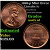 Image 1 : 1999-p Lincoln Cent Mint Error 1c Grades GEM Unc RD