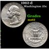 Image 1 : 1962-d Washington Quarter 25c Grades Select Unc